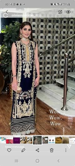 Saira shakira wedding dress velvet kaaftan