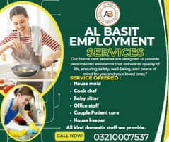 House maid Cook female staff required