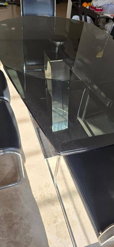 Glass-top Dining table 6