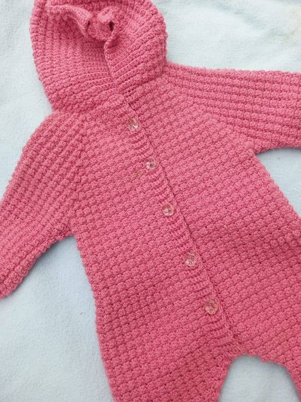 Crochet Baby Set کروشیہ کے ہاتھ سے بنے بچیوں کے سیٹ 5