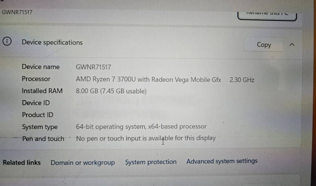 Gateway Ryzen 7 with Radeon Vega Card 15.6" 4