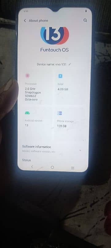 Vivo y31 4gb 128gb All ok 1