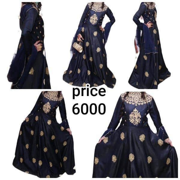 black sequins bodycon shaped maxi dress with free net dupatta 3