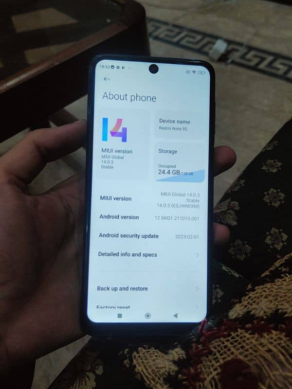 Redmi note 9s  6+2/128 dual sim 1