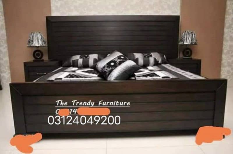 wooden bed set with dressing call 0312'4049200 0