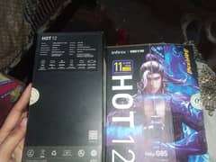 infinix hot 12 10/10 with box 1 hand use