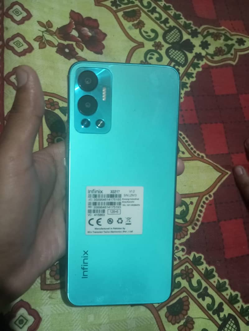 infinix hot 12 10/10 with box 1 hand use 1