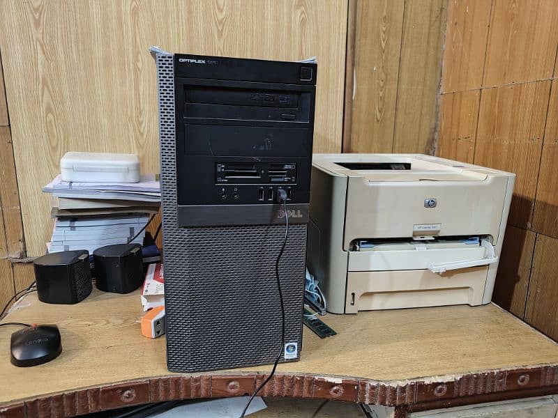 Desktop Office Computer With Laserjet Printer HP 1160 Core 2 Duo 4/350 1