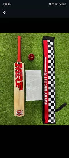 MRF cricket bat with ball ,cover and sheet WhatsApp. 03106166427