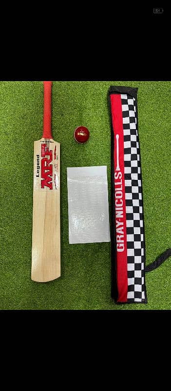 MRF cricket bat with ball ,cover and sheet WhatsApp. 03106166427 1