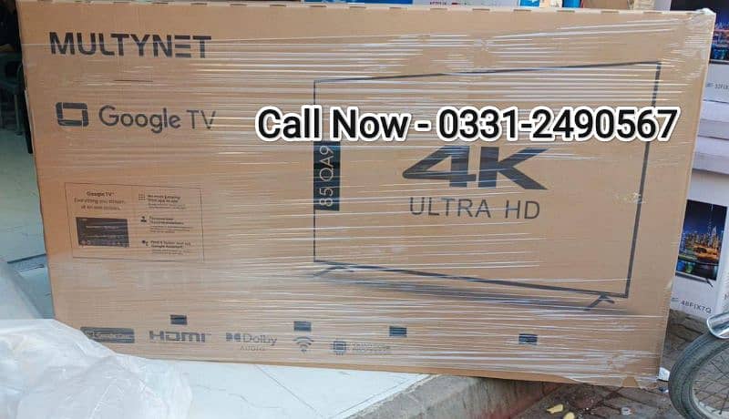 NEW MULTYNET 85 INCHES 4K LED TV WITH WARRANTY SMART ANDROID 0