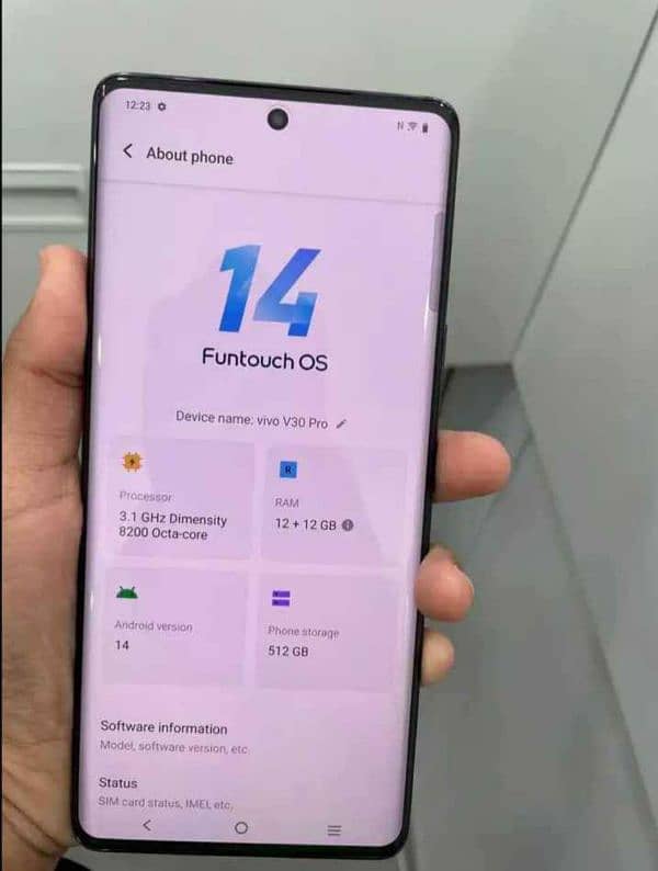 vivo v30 pro 12/256 GB 03240537819 my WhatsApp number 1