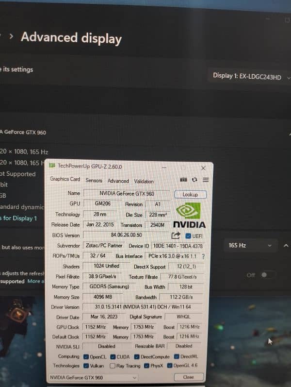 Zotac GTX 960 4GB 10/10 Condition Outclass 10