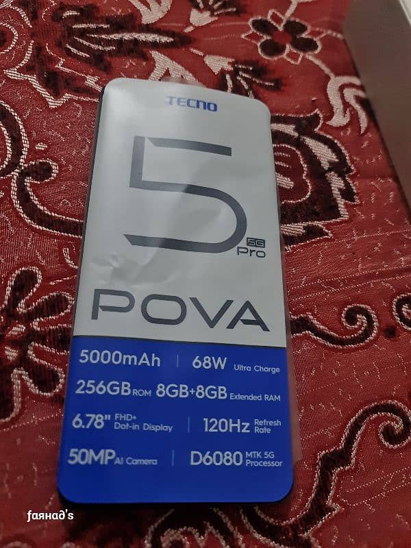 Tecno pova 5 pro 5g 16/256 PTA official approved 3