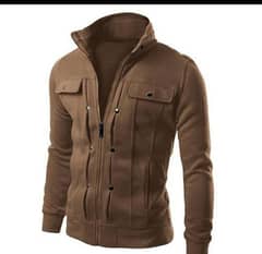 1 PC man's stitches fleece stylish jacket brown. . . **