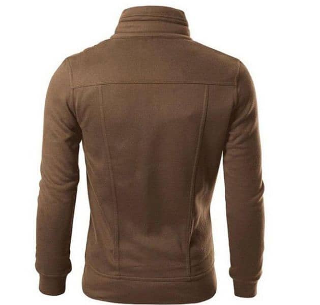 1 PC man's stitches fleece stylish jacket brown. . . ** 1