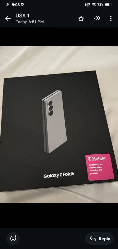 Samsung Z Fold 6 (256) JV box pack 0