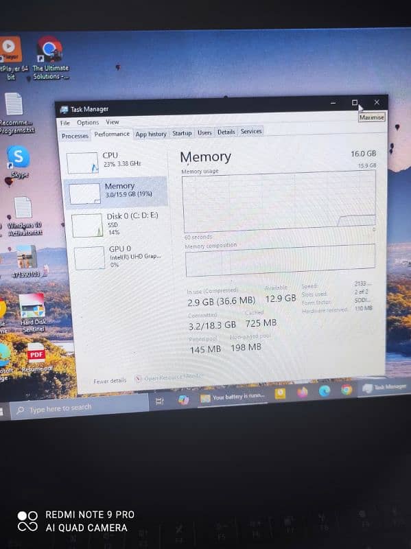 Lenovo i5 8th Gen 16 Ram 512 ssd Condition 10/09 1