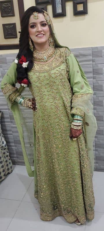 Bridal Sharara Dress in Red and Golden Colour For Sell 0