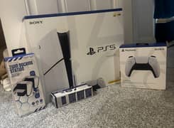 PlayStation 5 with extra controller and docking