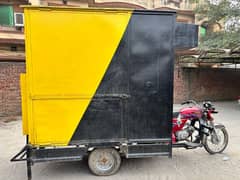 united loader rickshaw with fast  food court costomize  caben