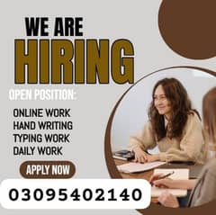 Online jobs/full time/part time/simple typing jobs for boys and girls