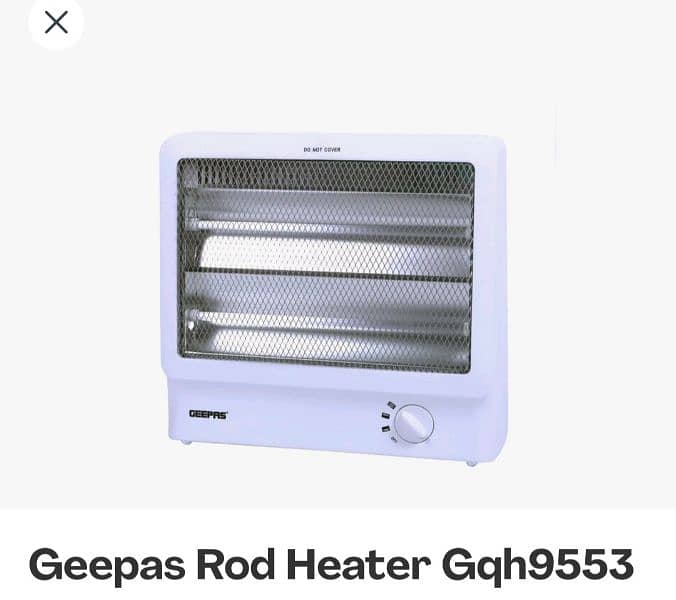 New geepas rod heater Model no. GQH9553P 0