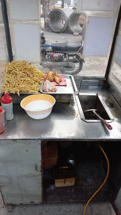 samosa and fries counter