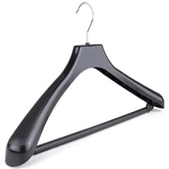 Black Plastic HANGER All Purpose Coat Clothes Garment Trouser Skirt