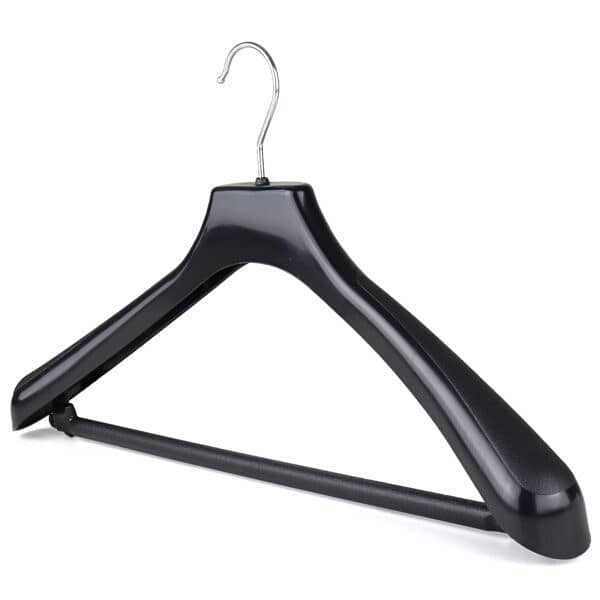 Black Plastic HANGER All Purpose Coat Clothes Garment Trouser Skirt 2