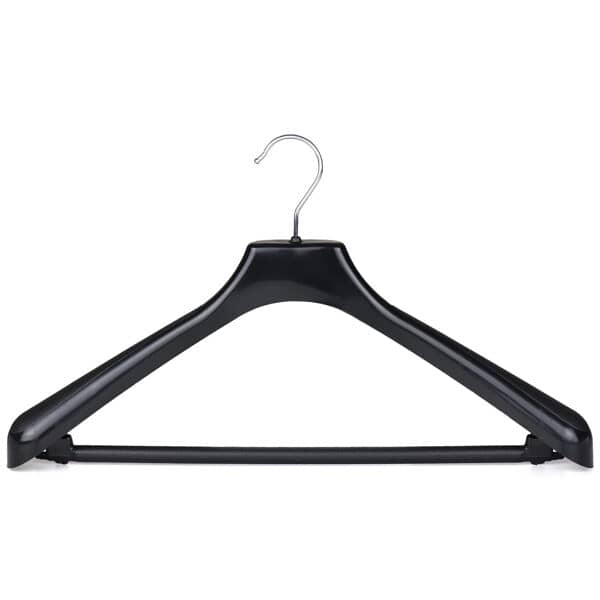 Black Plastic HANGER All Purpose Coat Clothes Garment Trouser Skirt 3