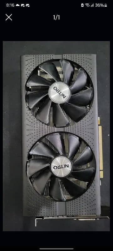 Rx 580 saphire nitro 8gb for parts 0