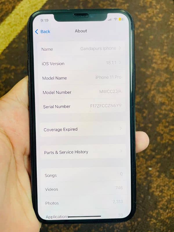 iphone 11pro pta approved pta approved 256 gb 6