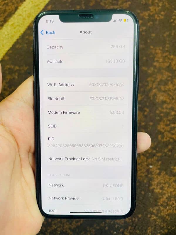 iphone 11pro pta approved pta approved 256 gb 7