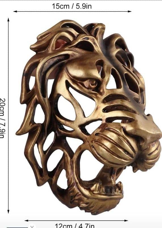 Lion Head Art Wall Decor 3D 4