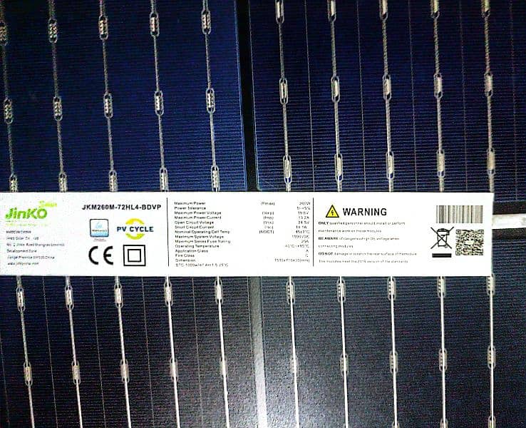 Jinko 260 W bifacial solar panels Monocristal 1