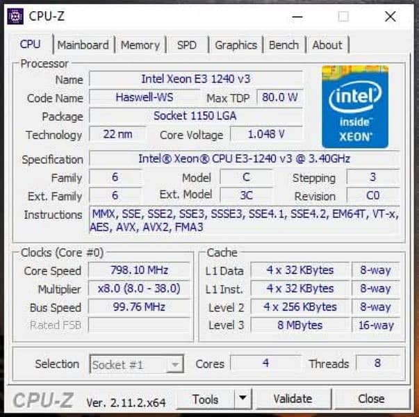 Xeon E3 1240 v3(better than i7 4770) 11