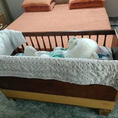 baby bed with mattress (two drawers) best condition