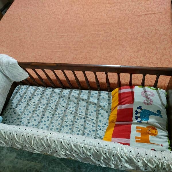 baby bed with mattress (two drawers) best condition 1