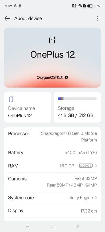 OnePlus 12 16/512gb official Pta just box open 10