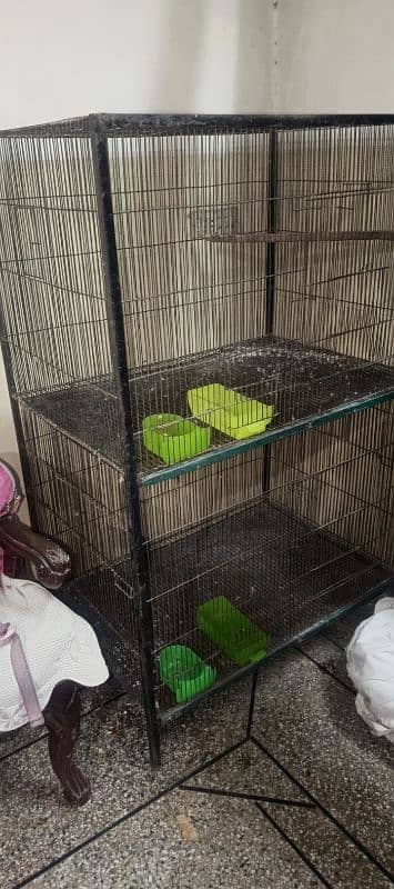 Big Size 2 PORTION  Birds Cage For Sell ( HARD AND BEST IRON) 6