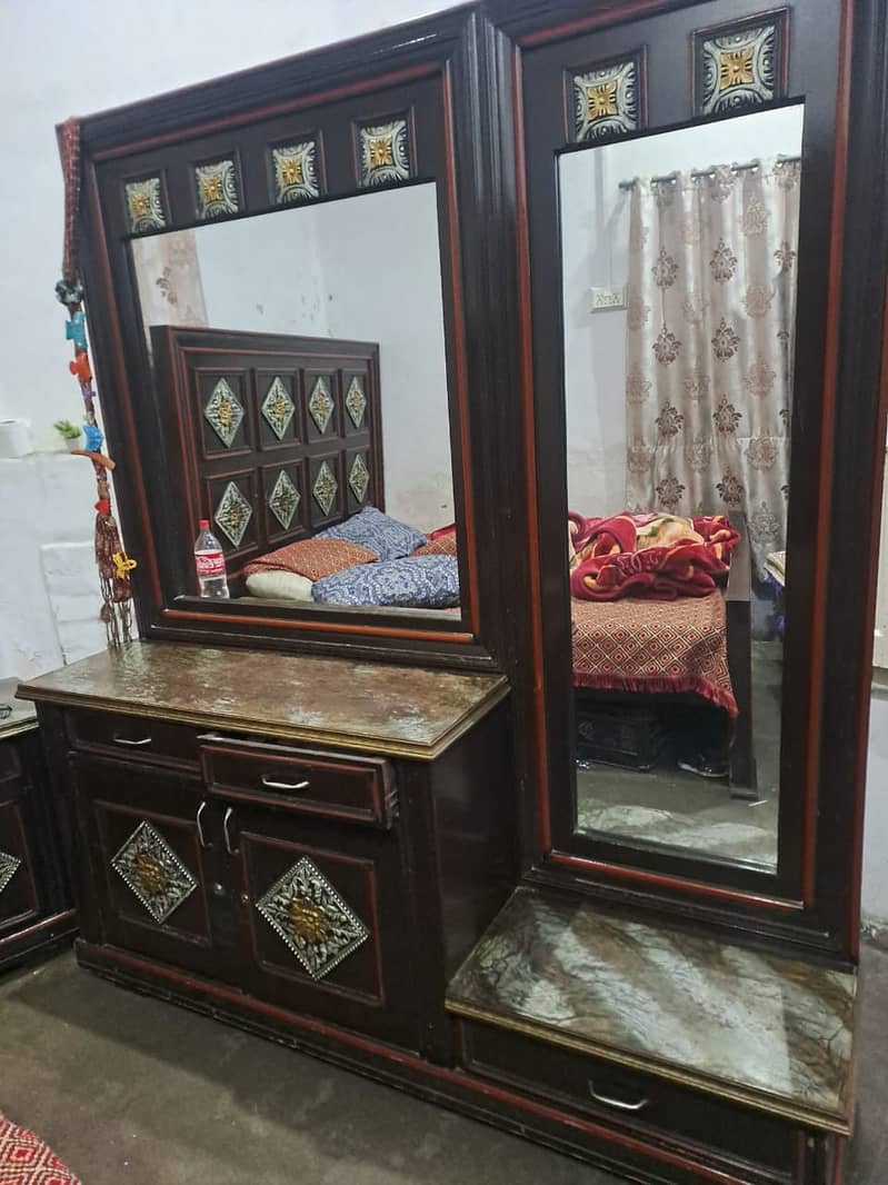 Dressing Table Wooden with Mirror (Contact 03004454490) 1