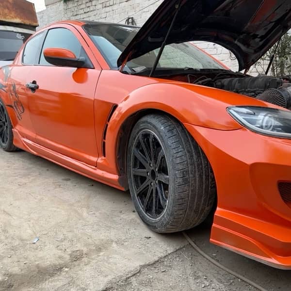 Mazda rx8 front bunper with side panels Rocket Bunny design 1