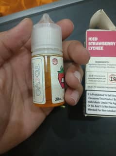 Tokyo 50 mg lychee and strawberry iced 30 ml almost full