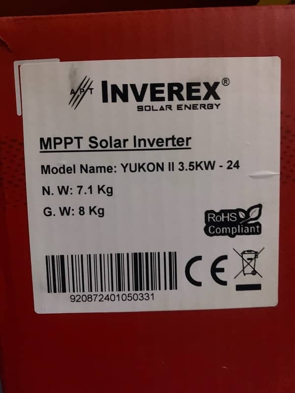 Inverex 3.5kW Yukon Hybird Invereter with One Month Warranty Left 1