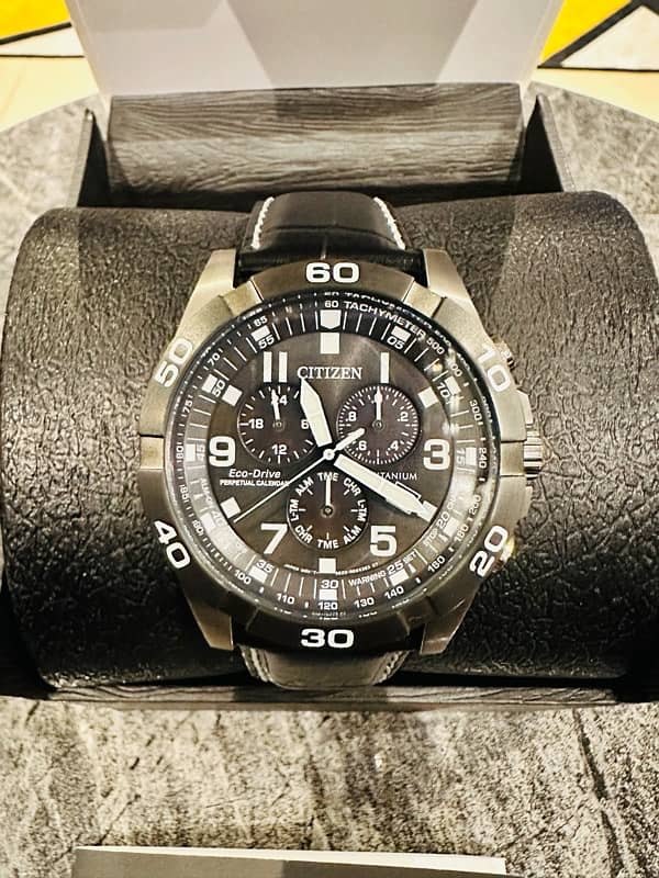 Citizen Brycen Watch | Super Titanium Timepiece | EcoDrive Perpetual 0