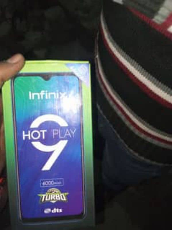 Infinix hot 9 play complete box 0