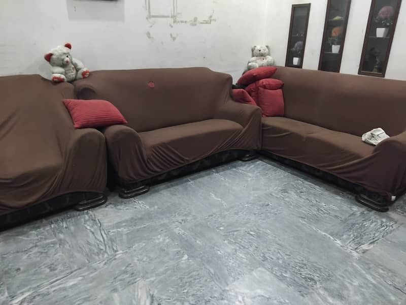 Solid Wooden, Jujrati Sofa Set, 3, 2, and 1 seating. 1