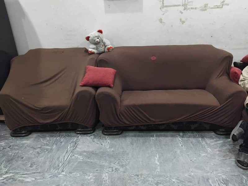 Solid Wooden, Jujrati Sofa Set, 3, 2, and 1 seating. 2