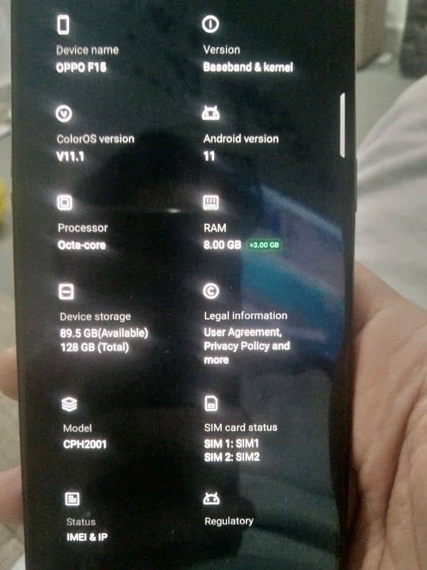 oppo f15 dual SIM pta approved 2